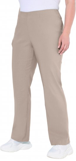 Ulla Popken Classic Stretch Bengaline Comfort Pants Beige - Vaqueros & Pantalones de Mujer Tallas Grandes – Plus Size - 