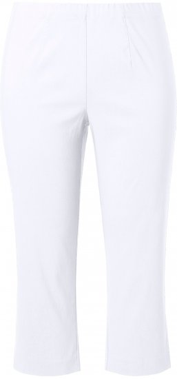 Ulla Popken Stretch Basic Bengaline Capri Pants Snow White - Vaqueros & Pantalones de Mujer Tallas Grandes – Plus Size - 