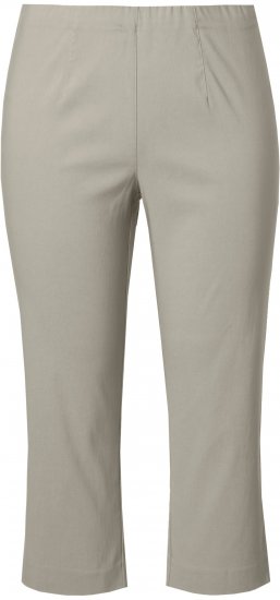 Ulla Popken Stretch Basic Bengaline Capri Pants Grey - Vaqueros & Pantalones de Mujer Tallas Grandes – Plus Size - 