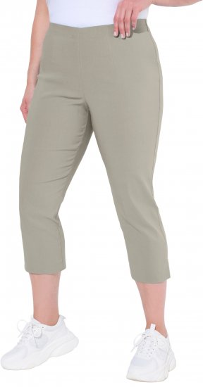Ulla Popken Stretch Basic Bengaline Capri Pants Grey - Vaqueros & Pantalones de Mujer Tallas Grandes – Plus Size - 