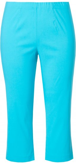 Ulla Popken Stretch Basic Bengaline Capri Pants Deep Aqua - Vaqueros & Pantalones de Mujer Tallas Grandes – Plus Size - 