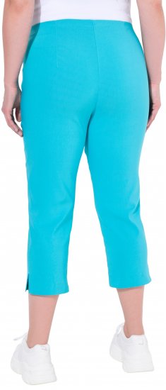Ulla Popken Stretch Basic Bengaline Capri Pants Deep Aqua - Vaqueros & Pantalones de Mujer Tallas Grandes – Plus Size - 