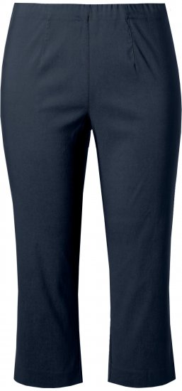 Ulla Popken Stretch Basic Bengaline Capri Pants Navy Blue - Vaqueros & Pantalones de Mujer Tallas Grandes – Plus Size - Vaqueros y pantalones, EU 42-70