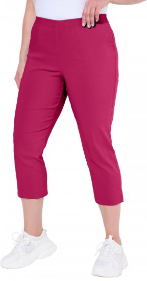 Ulla Popken Stretch Basic Bengaline Capri Pants Pale Lilac - Vaqueros & Pantalones de Mujer Tallas Grandes – Plus Size - 