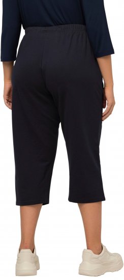 Ulla Popken Pull On Knit Elastic Waist Pocket Crop Pants Blue - Vaqueros & Pantalones de Mujer Tallas Grandes – Plus Size - 