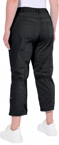 Ulla Popken Roll Tab Hem Stretch Cargo Pants Black - Vaqueros & Pantalones de Mujer Tallas Grandes – Plus Size - 