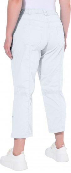 Ulla Popken Roll Tab Hem Stretch Cargo Pants White - Vaqueros & Pantalones de Mujer Tallas Grandes – Plus Size - 