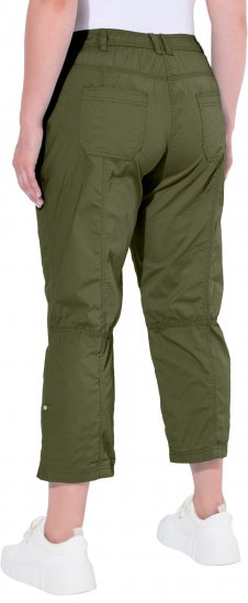 Ulla Popken Roll Tab Hem Stretch Cargo Pants Green - Vaqueros & Pantalones de Mujer Tallas Grandes – Plus Size - 