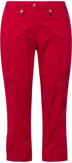 Ulla Popken Roll Tab Hem Stretch Cargo Pants Red - Vaqueros & Pantalones de Mujer Tallas Grandes – Plus Size - 