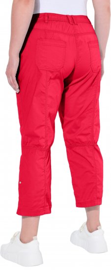 Ulla Popken Roll Tab Hem Stretch Cargo Pants Red - Vaqueros & Pantalones de Mujer Tallas Grandes – Plus Size - 