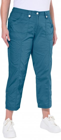 Ulla Popken Roll Tab Hem Stretch Cargo Pants Blue - Vaqueros & Pantalones de Mujer Tallas Grandes – Plus Size - 