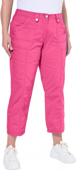 Ulla Popken Roll Tab Hem Stretch Cargo Pants Pink - Vaqueros & Pantalones de Mujer Tallas Grandes – Plus Size - 