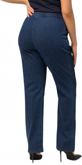 Ulla Popken Straight Leg Elastic Waist Mandy Fit Stretch Jeans Denim Blue - Vaqueros & Pantalones de Mujer Tallas Grandes – Plus Size - 