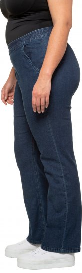 Ulla Popken Straight Leg Elastic Waist Mandy Fit Stretch Jeans Denim Blue - Vaqueros & Pantalones de Mujer Tallas Grandes – Plus Size - 