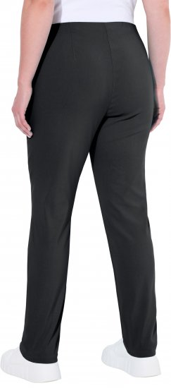 Ulla Popken Bengaline Slim Leg Sienna Fit Elastic Waist Pants Black - Vaqueros & Pantalones de Mujer Tallas Grandes – Plus Size - 