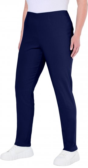 Ulla Popken Bengaline Slim Leg Sienna Fit Elastic Waist Pants Blue - Vaqueros & Pantalones de Mujer Tallas Grandes – Plus Size - 