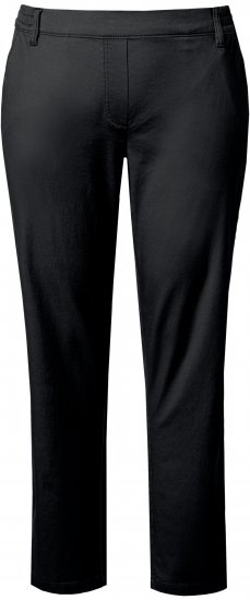 Ulla Popken Chino Elastic Waist Stretch Cotton Pants Black - Vaqueros & Pantalones de Mujer Tallas Grandes – Plus Size - 