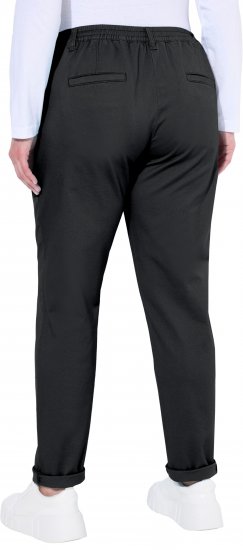 Ulla Popken Chino Elastic Waist Stretch Cotton Pants Black - Vaqueros & Pantalones de Mujer Tallas Grandes – Plus Size - 