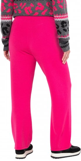 Ulla Popken Fine Sweater Knit Wide Leg Pants Red - Vaqueros & Pantalones de Mujer Tallas Grandes – Plus Size - 