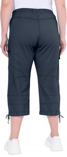 Ulla Popken Stretch Cotton Cargo Crop Pants Navy - Vaqueros & Pantalones de Mujer Tallas Grandes – Plus Size - 