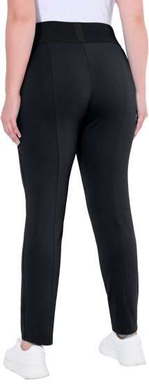 Ulla Popken Slim Leg Sienna Fit Ponte Stretch Knit Pants Black - Vaqueros & Pantalones de Mujer Tallas Grandes – Plus Size - 