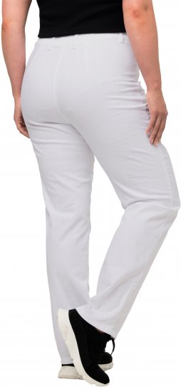 Ulla Popken Summer Pants Mony Snow White - Vaqueros & Pantalones de Mujer Tallas Grandes – Plus Size - 