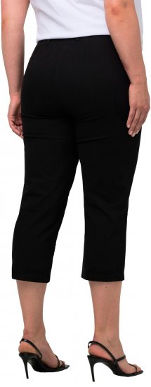 Ulla Popken Mony Stretch Capri Pants Black - Vaqueros & Pantalones de Mujer Tallas Grandes – Plus Size - 