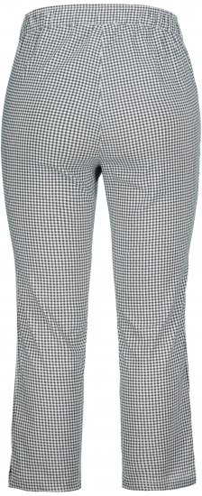 Ulla Popken Check Bengaline Slim Leg Sienna Fit Stretch Crop Pants Black - Vaqueros & Pantalones de Mujer Tallas Grandes – Plus Size - 