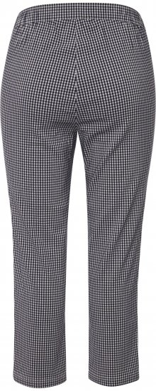 Ulla Popken Check Bengaline Slim Leg Sienna Fit Stretch Crop Pants Navy - Vaqueros & Pantalones de Mujer Tallas Grandes – Plus Size - 