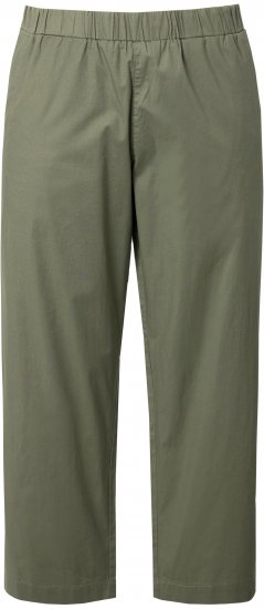Ulla Popken Wide Leg Ruby Fit Stretch Chino Pants Green - Vaqueros & Pantalones de Mujer Tallas Grandes – Plus Size - 