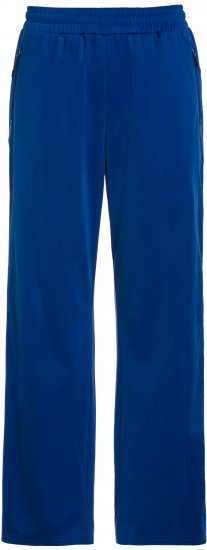 Ulla Popken Snap Placket Side Seam Wide Leg Recycled Polyester Knit Joggers Blue - Vaqueros & Pantalones de Mujer Tallas Grandes – Plus Size - 