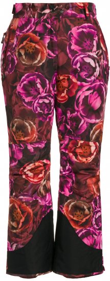 Ulla Popken Hyprar Rose Print Fully Lined Ski Pants Orange - Vaqueros & Pantalones de Mujer Tallas Grandes – Plus Size - 
