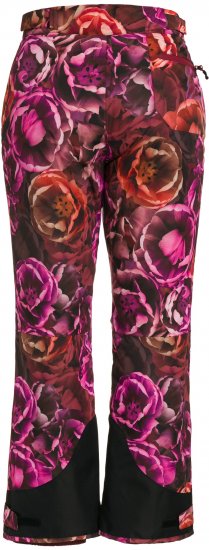 Ulla Popken Hyprar Rose Print Fully Lined Ski Pants Orange - Vaqueros & Pantalones de Mujer Tallas Grandes – Plus Size - 