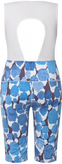 Ulla Popken Abstract Print Padded Cycling Shorts With Suspenders White - Vaqueros & Pantalones de Mujer Tallas Grandes – Plus Size - 