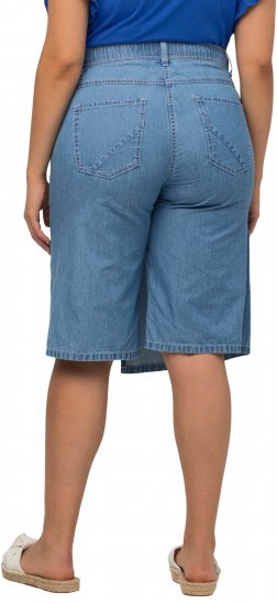 Ulla Popken Denim Wrap Look Skort Blue Denim - Vaqueros & Pantalones de Mujer Tallas Grandes – Plus Size - 