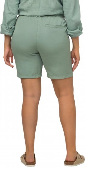 Ulla Popken Tie Belt Lyocell Shorts Moss Green - Vaqueros & Pantalones de Mujer Tallas Grandes – Plus Size - 