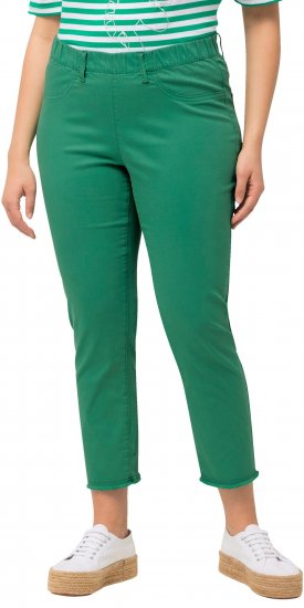 Ulla Popken Stretch Blend Bengaline Pants Emerald Green - Vaqueros & Pantalones de Mujer Tallas Grandes – Plus Size - 