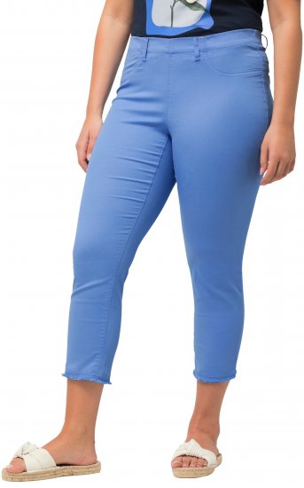 Ulla Popken Stretch Blend Bengaline Pants Blue - Vaqueros & Pantalones de Mujer Tallas Grandes – Plus Size - 