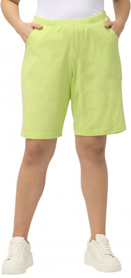 Ulla Popken Stretch Knit Bermuda Shorts Green - Vaqueros & Pantalones de Mujer Tallas Grandes – Plus Size - 