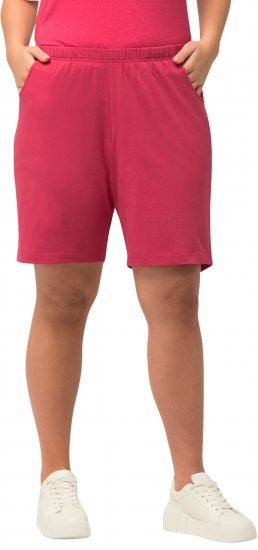 Ulla Popken Stretch Knit Bermuda Shorts Red - Vaqueros & Pantalones de Mujer Tallas Grandes – Plus Size - 