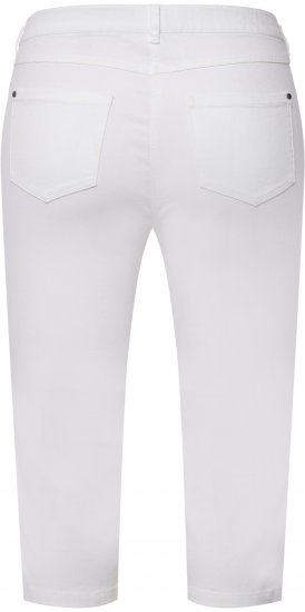 Ulla Popken Basic Capri Sarah Fit Jeans Snow White - Vaqueros & Pantalones de Mujer Tallas Grandes – Plus Size - 