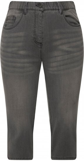 Ulla Popken Basic Capri Sarah Fit Jeans Gray - Vaqueros & Pantalones de Mujer Tallas Grandes – Plus Size - 
