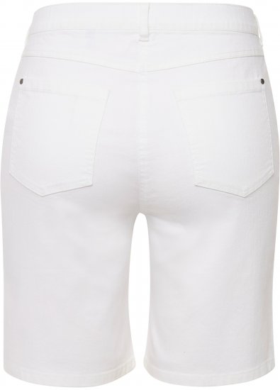 Ulla Popken Basic Denim Mandy Bermuda Shorts Snow White - Vaqueros & Pantalones de Mujer Tallas Grandes – Plus Size - 