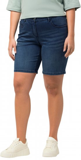 Ulla Popken Basic Denim Mandy Bermuda Shorts Light Blue Denim - Vaqueros & Pantalones de Mujer Tallas Grandes – Plus Size - 