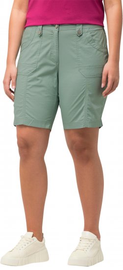 Ulla Popken Cargo Bermuda Shorts Light Moss Green - Vaqueros & Pantalones de Mujer Tallas Grandes – Plus Size - 