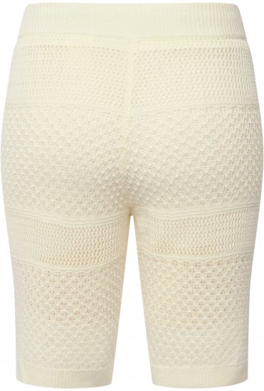 Ulla Popken Crochet Bermuda Layered Look Shorts White - Vaqueros & Pantalones de Mujer Tallas Grandes – Plus Size - 