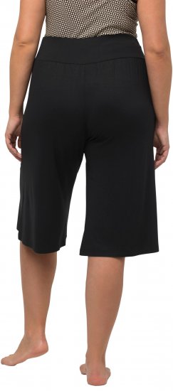 Ulla Popken Wide Leg Flared Bermuda Shorts Black - Vaqueros & Pantalones de Mujer Tallas Grandes – Plus Size - Vaqueros y pantalones, EU 42-70