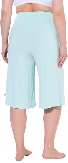 Ulla Popken Wide Leg Flared Bermuda Shorts Blue - Vaqueros & Pantalones de Mujer Tallas Grandes – Plus Size - 