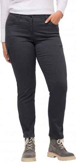 Ulla Popken Stretch Fit 6 Pocket Cargo Pants Black - Vaqueros & Pantalones de Mujer Tallas Grandes – Plus Size - 