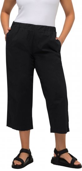 Ulla Popken Cropped Ruby Fit Pants Black - Vaqueros & Pantalones de Mujer Tallas Grandes – Plus Size - Vaqueros y pantalones, EU 42-70